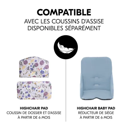 Compatible avec coussin d'assise doux en option