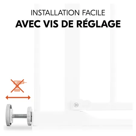 Barrière avec fixation par pression