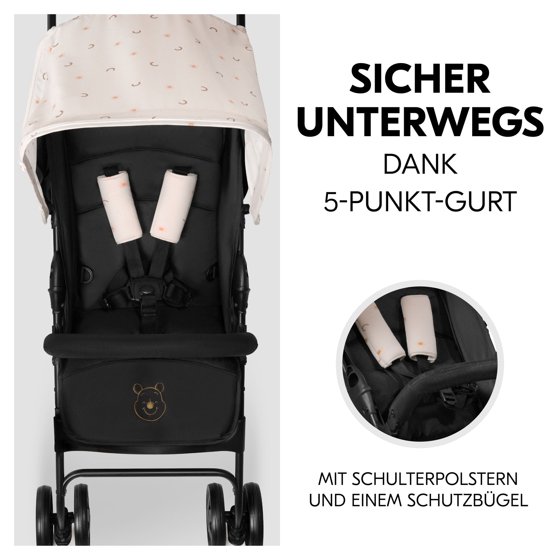 Sicherheit durch Gurt und Bremse