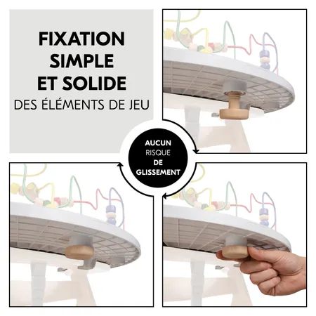 Fixation simple et sûre des éléments de jeu