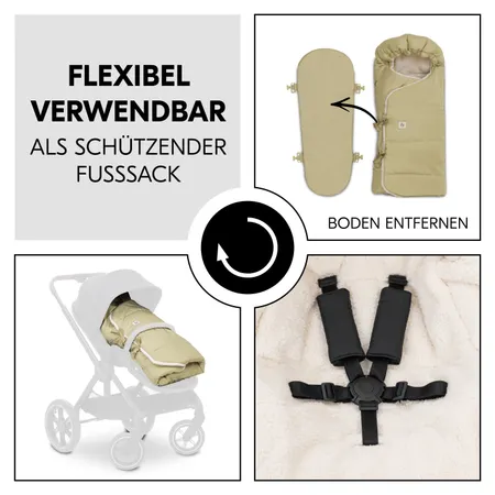 Flexibel verwendbar als schützender Fußsack 