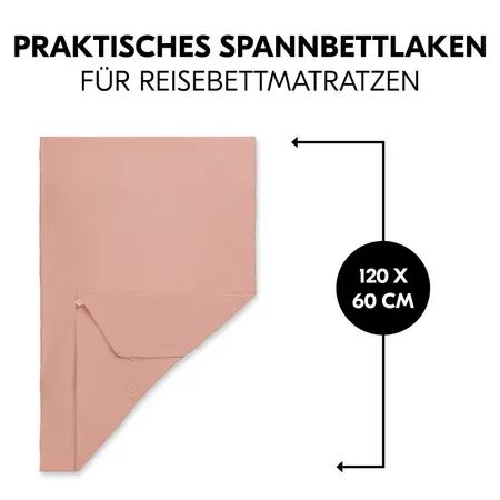 Praktisches Spannbettlaken für Reisebettmatratzen