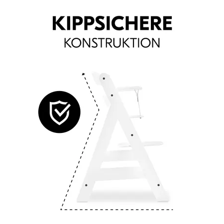Besonders kippsicher dank stabiler Konstruktion