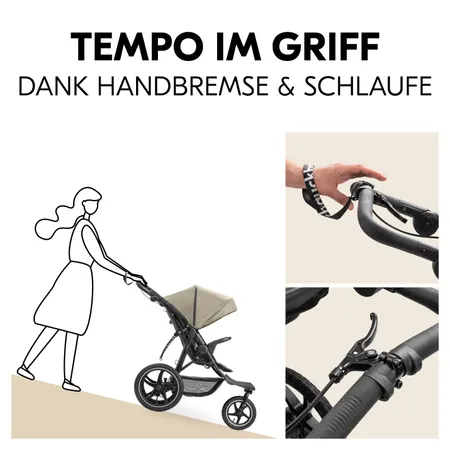 Tempo im Griff dank Handbremse