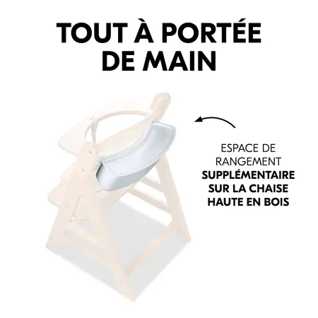 Tout à portée de main sur la chaise haute