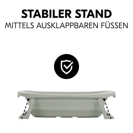 Stabiler Stand mittels ausklappbaren Füßen