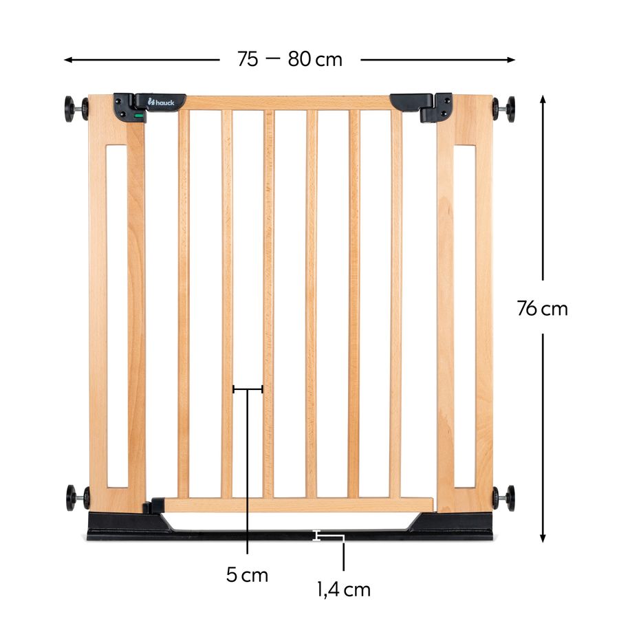 Fits door widths from 75 to 80 cm