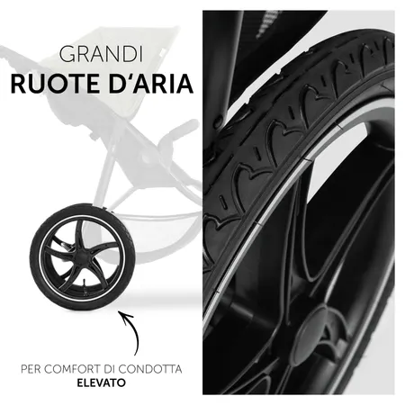 Ruote pneumatiche XL, massimo comfort di guida