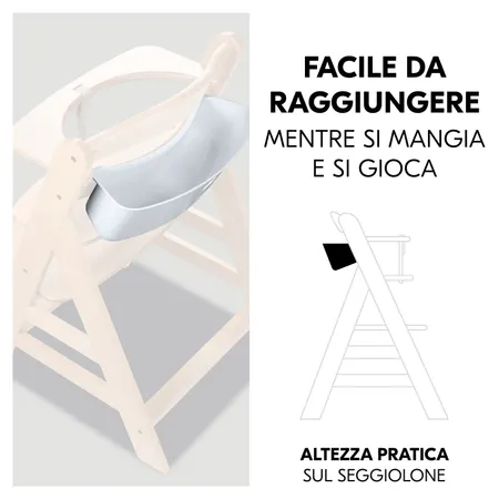 Facilmente accessibile durante il gioco e i pasti