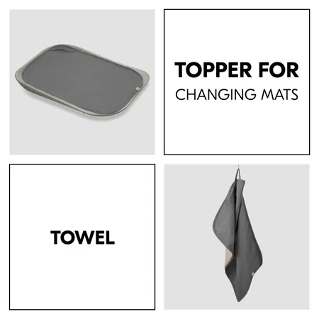 Topper for changing mat and towel in one
